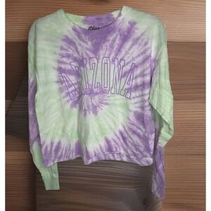 Arizona Wildcats Tie-Dye Long Sleeve Cropped Shirt, Brand: Blue 84, Size M, New